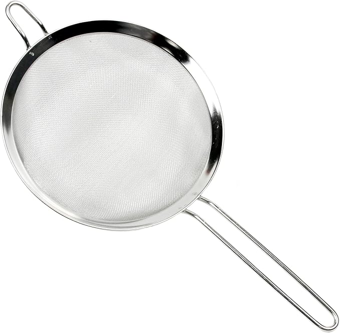 Chef Craft Select Mesh Strainer, 8 inch diameter, Stainless Steel