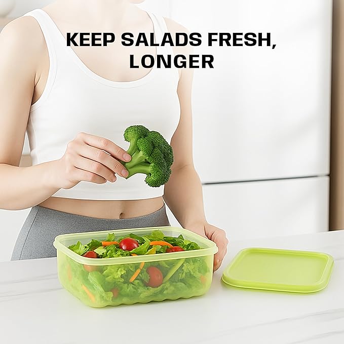 LocknLock HLE5100 Fresh-Block Plastic Food Storage Container with Lid for Fruits, Veggies, Produce, Meal Prep, Leftovers, BPA-Free, Airtight, Leakproof, Microwave, Dishwasher, Freezer-Safe, 330ml