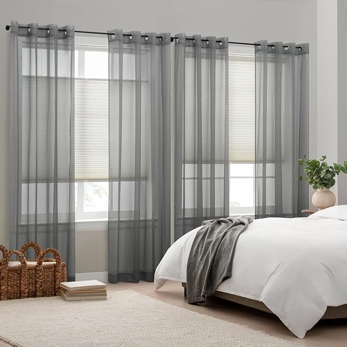 Eclipse Blackout Top Down Bottom Up Cellular Shades - Cordless Window Covering for Home or Office, Energy-Saving Light Filtering Shades, Easy Lift System - White, 33 W x 84 L