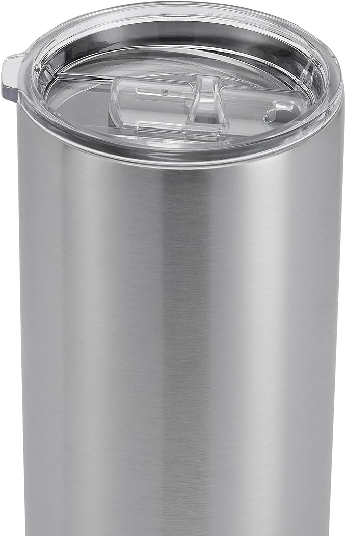 makerflo 20 oz Thick Stainless Steel Tumbler Pack of 25 with Lid & Straw | Craft-Ready for DIY Gifts & Personalization (Epoxy, UV DTF, Vinyl, and Laser Engraving) - Not for Sublimation