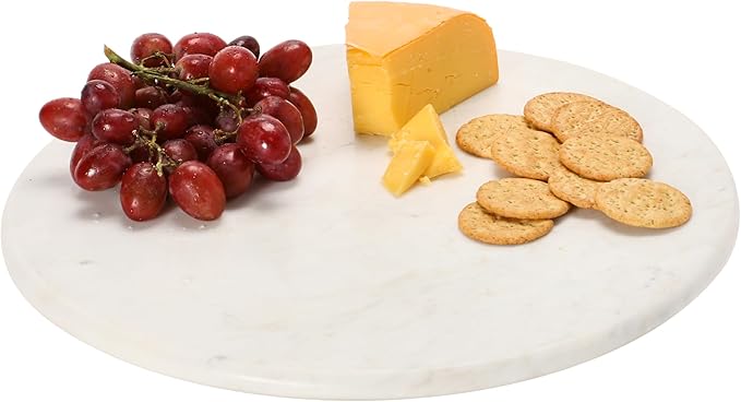 Creative Co-Op Marble Lazy Susan, White