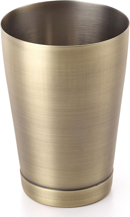 Barfly Cocktail Shaker Tin, Small 18 oz (532 ml), Antique Gold
