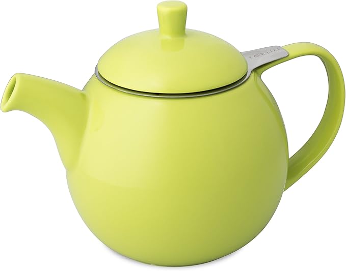 FORLIFE Curve Teapot with Infuser, 24-Ounce, Lime