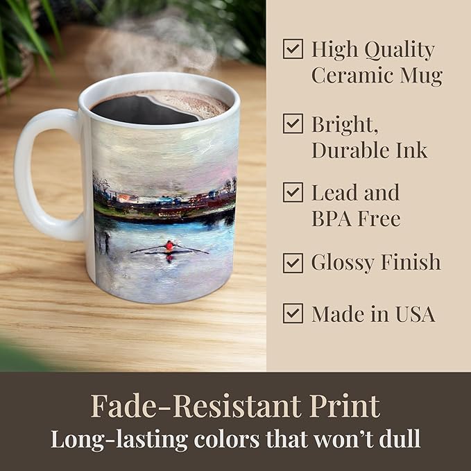 Rowers Mug - 11oz Ceramic Coffee Cup - Unique Rowing-Themed Gift Microwave & Dishwasher Safe - Personalized Crew Team Present for Birthday, Christmas, Appreciation