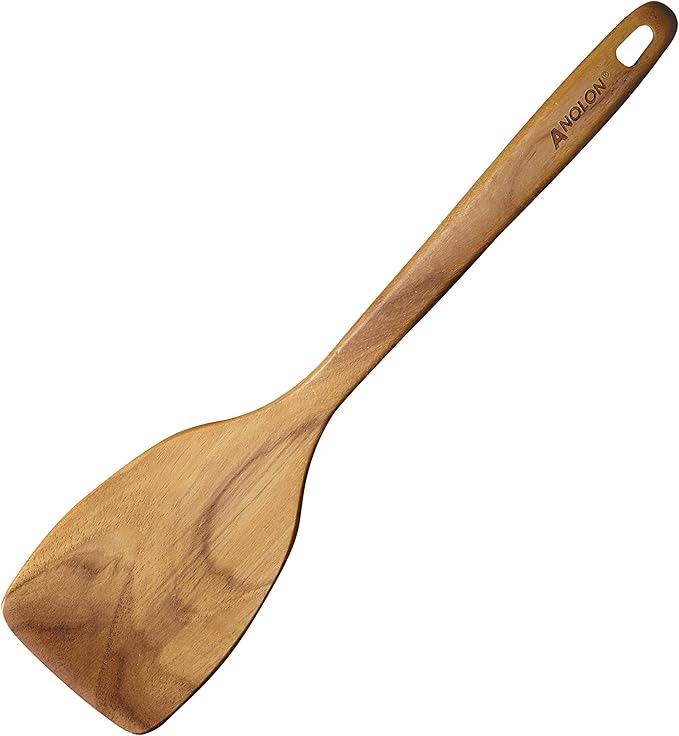 Anolon Teak Wood Tools 13-Inch Tool Set, 3-Piece