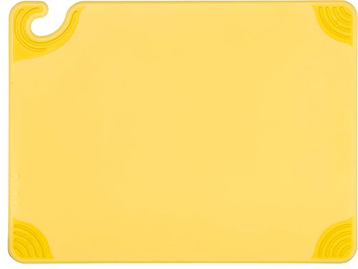 San Jamar Saf-T-Grip Plastic Cutting Board with Safety Hook, 15" x 20" x 0.5" (Set of 6)