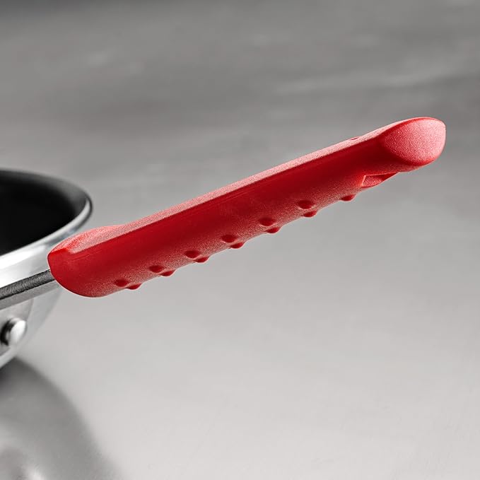 Tramontina Professional 10-Inch Non Stick Frying Pan, Heavy-Gauge Aluminum Skillet with Reinforced Nonstick Coating, Red Handle, Dishwasher and Oven Safe