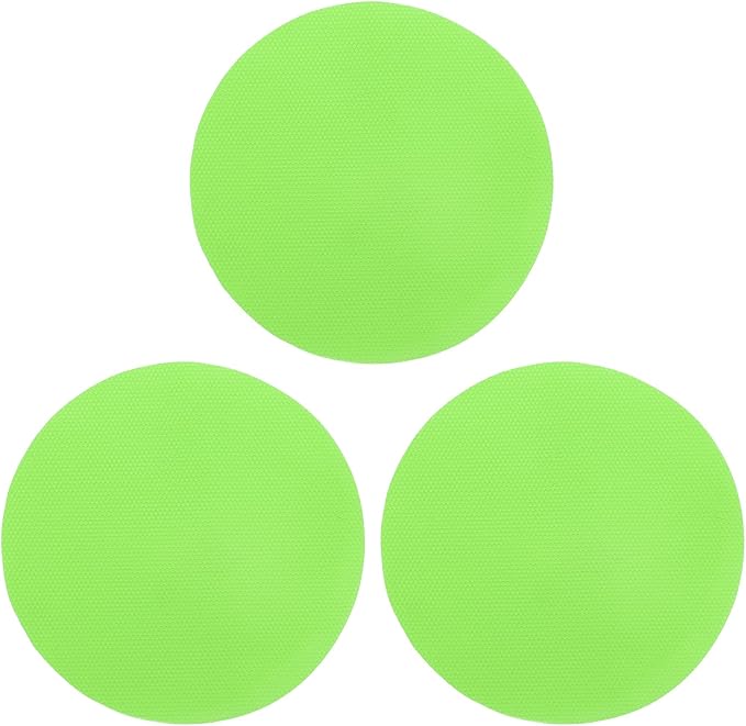 uxcell 3Pcs Rubber Jar Opener Grippers Pads, Multi-function Heat-insulated Non-Slip Grippers Pads for Jars, Kitchen Tool for Easy Opening (Green, Circle)