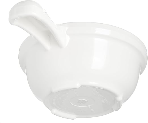 Carlisle FoodService Products Plastic Soup Bowl with Handle for Kitchens, Restaurants, and Catering, Polycarbonate, 12 Ounces, White, (Pack of 24)