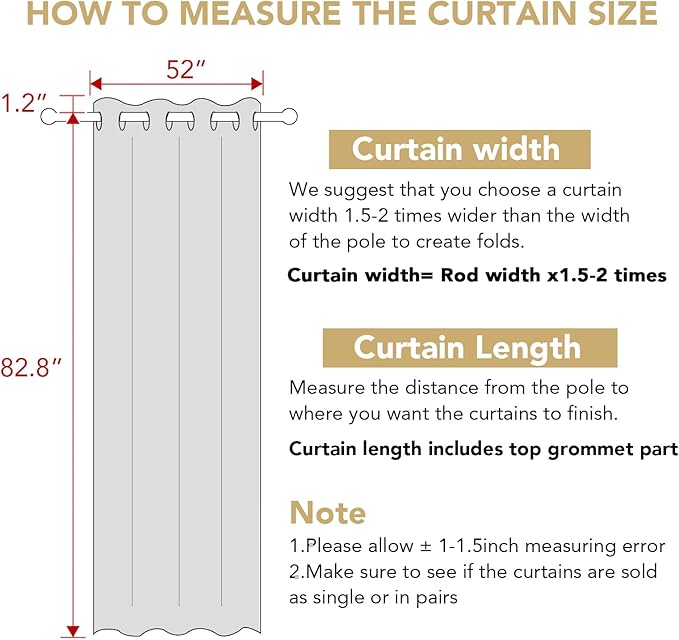 H.VERSAILTEX Blackout Window Curtain Panels Cold and Light Blocking Drapes for Nursery, 84 inches Drop Thermal Insulated Draperies (2 Pieces, 52 Wide Each Panel, White Front with White Liner)