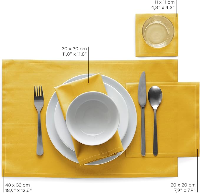 Cotton Cocktail Napkin - 4.5 x 4.5 in - 50 units per roll - Curry