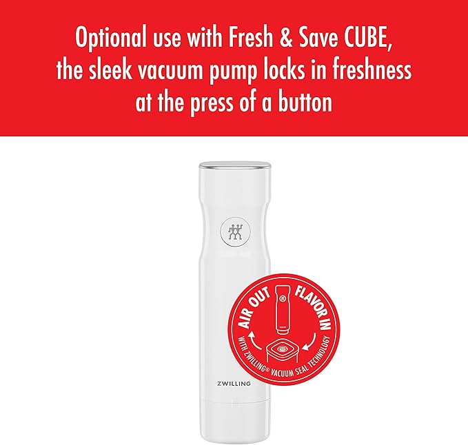 ZWILLING Fresh & Save Cube Boxes, Plastic, Airtight Dry Food Storage Container, Small Tall Cube, 3S Container, 1.4-qt