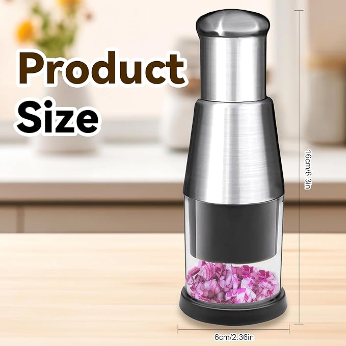 Manual Pressed Chopper, MultiFunctional Manual Press and Masher, Stainless Steel Hand Food Chopper Press for Mincing Garlic，Stainless Steel Garlic Masher Kitchen Device Household
