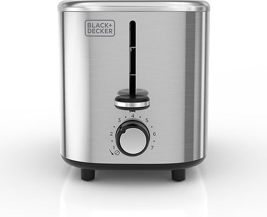 BLACK+DECKER® 2-Slice Toaster with 7 Toast Shade Settings, Extra-Wide Slots for Bagels, Stainless Steel Exterior Finish