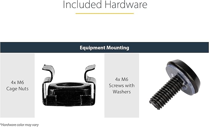 StarTech.com 1U Server Rack Shelf, Universal Rack Mount Cantilever Tray for 19" Network Equipment Cabinet, Heavy Duty Steel