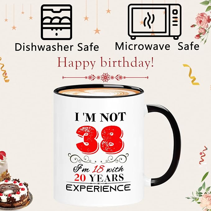 1987 38th Birthday Mug for Women Men, Turning 38 Year Old Birthday Gifts for Mom, Dad, Grandma, Grandpa, Wife, Husband, Daughter, Sister, Best Friends, Coworkers, Her, Him, 11oz Coffee Cup
