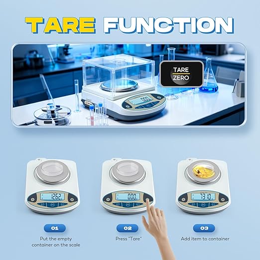 CGOLDENWALL High Precision Lab Scale Digital Analytical Electronic Balance Laboratory Precision Scale Jewelry Scales Kitchen Precision Weighing Electronic Scales 0.01g Calibrated (2000g, 0.01g)