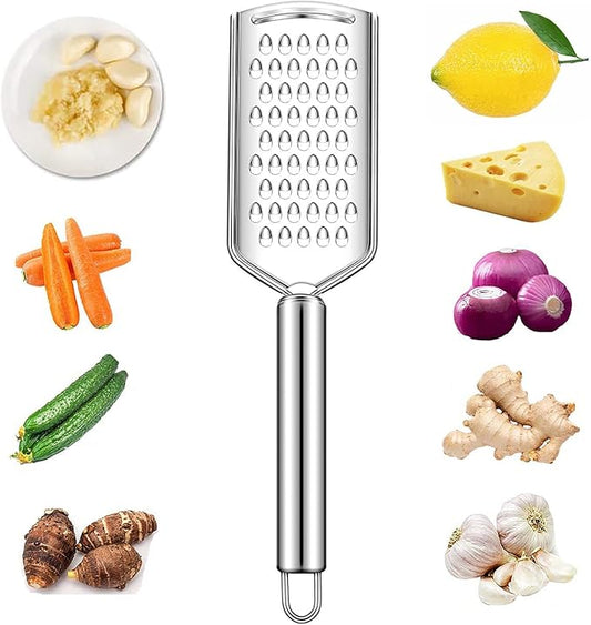 Handheld Cheese Grater, Cheese Zester Stainless Steel, Lemon Zesters, Kitchen Vegetable Peeler, Food Zesters Grater Slicer for Ginger Garlic Chocolate Fruits, Zester Graters with Handle
