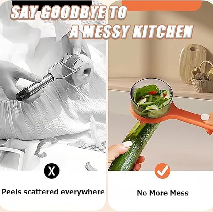Peeling Knife with Storage Box, 2026 New with Box Storage Kitchen Special Fruitpeeler, Fruit and Vegetable Peeler with Container, Double-Sided Stainless Steel Peeler Gadgets | Easy to Use (2 All)