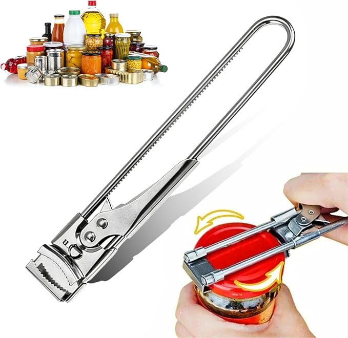 Adjustable Stainless Steel Jar Opener, 2026 New Multifunctional Stainless Steel Can Opener, Adjustable Bottle Can Opener for Weak Hands Seniors (1, Basic Size (7.75 x 1.18 inches))