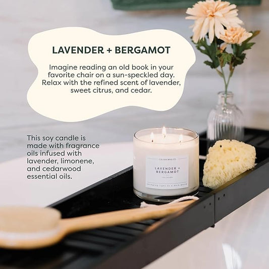 Calyan Wax Co. Everyday 3 Wick Scented Candle Gift Set - 4 Luxury Scented Candles - 43 Hour Burn - 3 Wick Non Toxic Soy Wax Candles - Long Lasting Large Glass Jar Candle for Home - 14.9oz