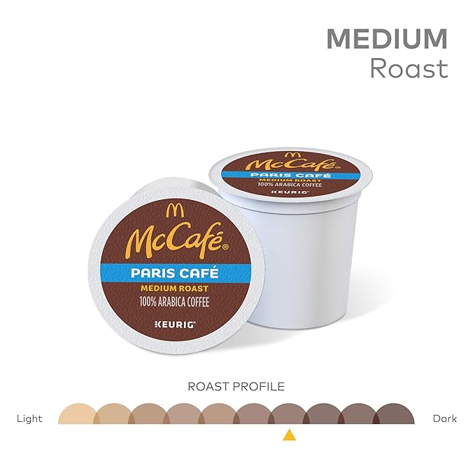 McCafe Paris Cafe, Single Serve Coffee Keurig K-Cup Pods, Medium Roast Coffee, 72 Count