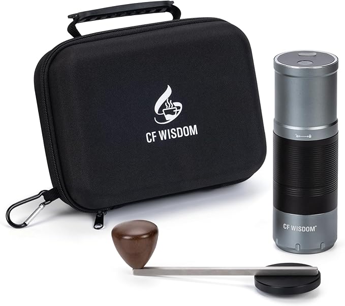 Portable Electric Coffee Grinder Dual-mode electric and manual grinding Features 7-level precision grind settings Adjustable coffee bean grinder Ideal for travel, camping, office, and home use