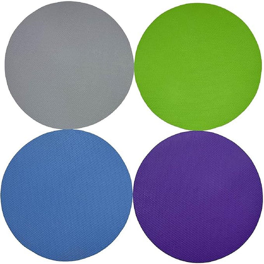 4 Pack Rubber Jar Opener Grippers, 4.9 Inch Round Bottle Opener, Jar Opener for Seniors with Arthritis (Blue,Grey,Green,Purple)