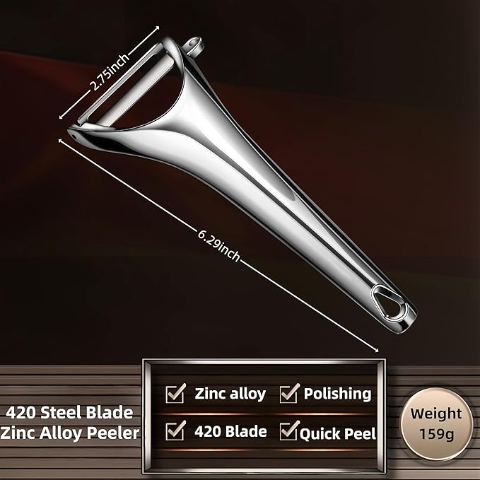 Y-Shaped Vegetable Peeler，Silver Rotary peeler/Easy Peeler/Suitable for Apples, Potatoes, Carrots, Cucumbers, Cabbage and Various Fruits.