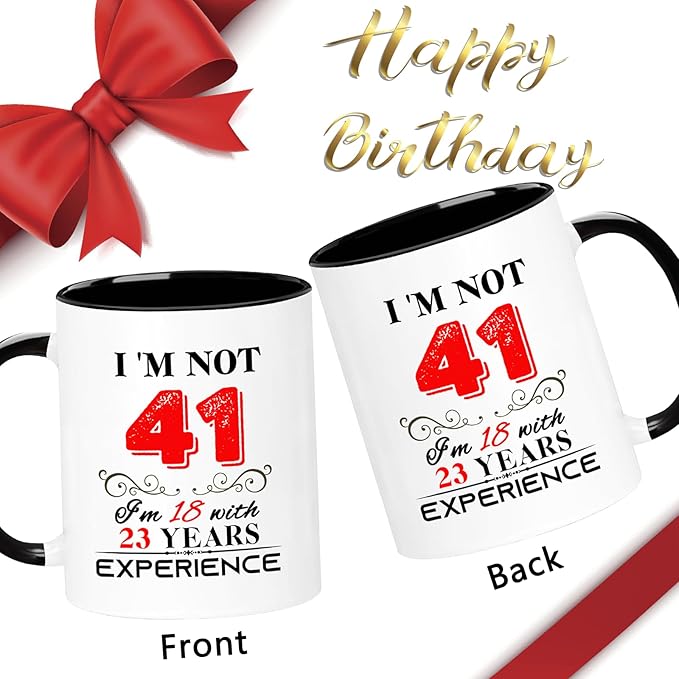 1984 41th Birthday Mug for Women Men, Turning 41 Year Old Birthday Gifts for Mom, Dad, Grandma, Grandpa, Wife, Husband, Daughter, Sister, Best Friends, Coworkers, Her, Him, 11oz Coffee Cup