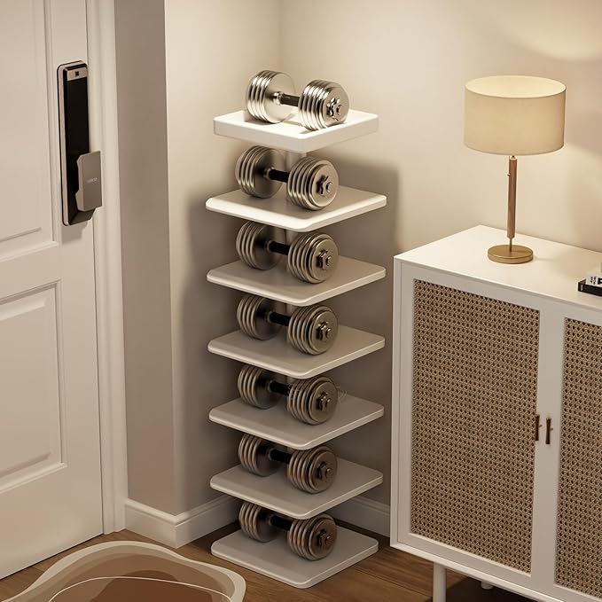 Narrow Shoe Rack for Entryway - Wood Narrow Shoe Rack with Compact Design for Small Space, 6-Tier Shoe Organizer for Entryway Hallway Bedroom Closet