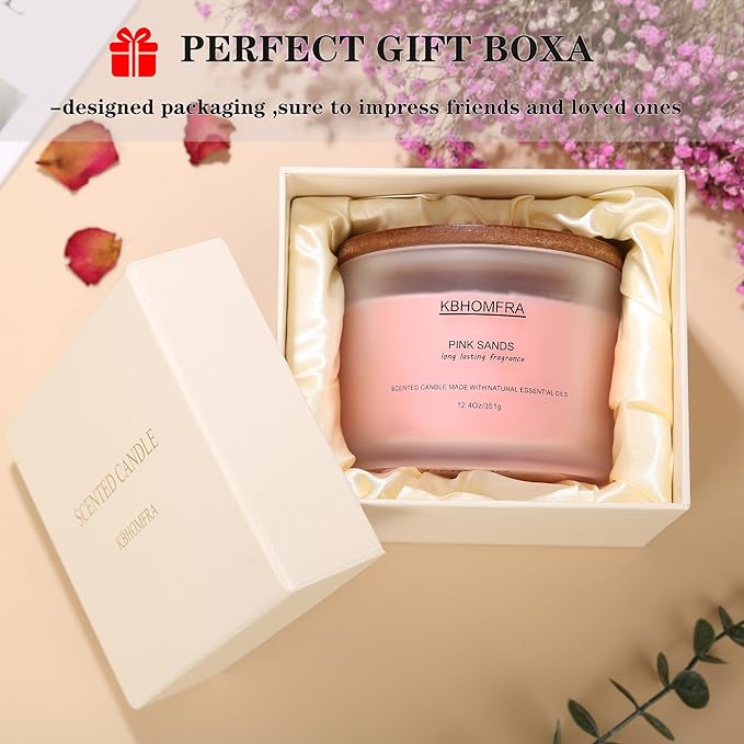 Soy Wax Scented Candle Grapefruit Cedar Aromatic & Fragrant 12.4oz Large Capacity, Luxury Gift Candle,up to 70 Hours of Burn Time for Home & Bathroom Decor Relaxation Ambience