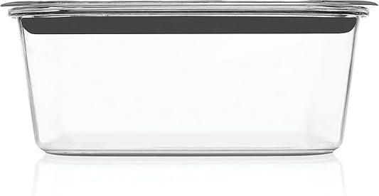 Rubbermaid Brilliance Food Storage Container, Large, 9.6 Cup | Clear | Pack of 2