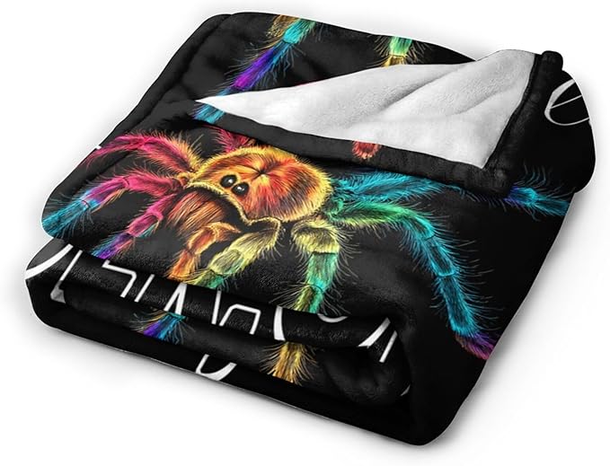 Spider Blanket Gifts for Girls Women Halloween Spider Throw Blankets Cozy Plush Fleece Flannel Fuzzy for Boys Men Decor 60"X50"