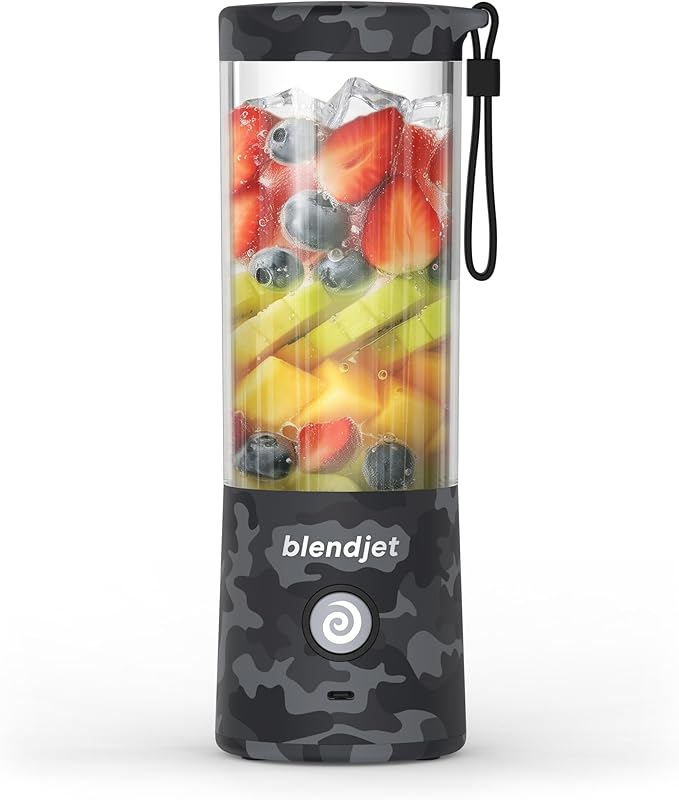 BlendJet 2 Portable Blender for Smoothies & Shakes - 16oz BlendJet Cordless Personal & Small Blender, USB-C Rechargeable & Self Cleaning - (Urban Camo)