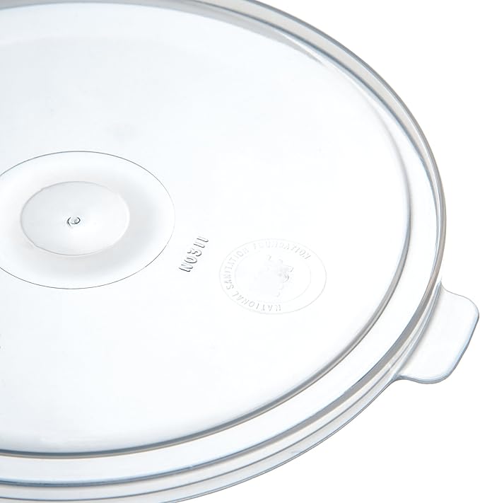 Carlisle FoodService Products Replacement Lid Crock Lid for Kitchen, Restaurants, Home, Plastic, 1.2 Quarts, Clear, (Pack of 12)