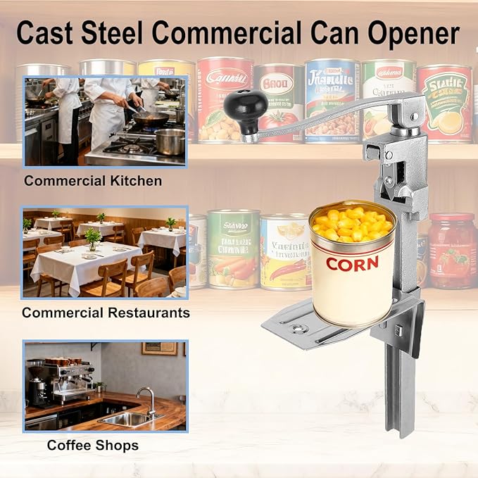 Commercial Can Opener Heavy Duty #10,Commercial Restaurant Can Opener for Big Cans,Industrial Manual Table Can Opener for 11100 Fits Cans Up to 11” Tall