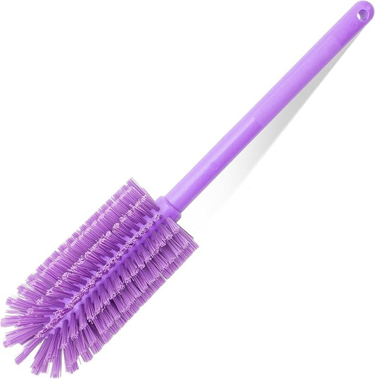 SPARTA Large Water Bottle Brush Ideal for Wide-Mouth Jars, Bottles and Tumblers, Dishwashing Tool with Handle for Home and Commercial Kitchens, Plastic, 16 Inches, Purple, (Pack of 4)