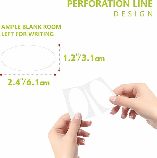 500 Removable Freezer Pantry Labels, Waterproof Tear Resistant Removable No Residue, for Food Containers Jars Kitchen Restaurant Storage Organization