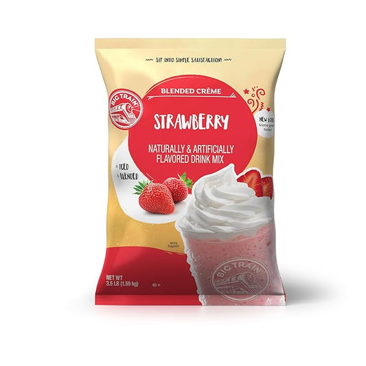 Big Train Strawberry Blended Crème Beverage Mix, 3.5 Pound (Pack of 1)