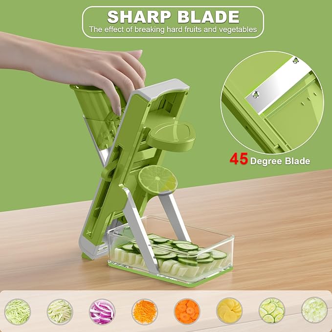 Potatoes Slicer, 4in1 Mandoline Slicer for kitchen, Mandoline Food Slicer, Safe Mandoline Slicer, Vegetable Slicer, Vegetable Julienne Cutter