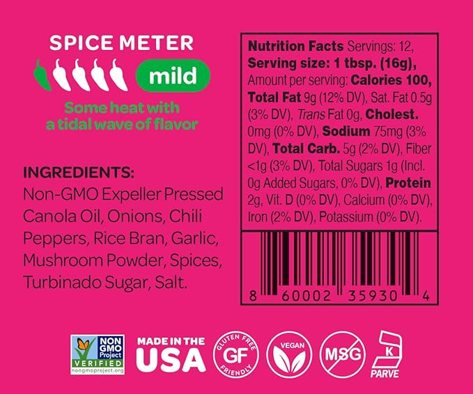 Mr Bing Chili Crisp Variety Pack- Spicy & Mild - Delicious & Flavorful Chili Oil- Made in USA Chili Paste Hot Sauce - Gluten Free, Vegan, No MSG - Pack of 2 (7 oz.) Jars