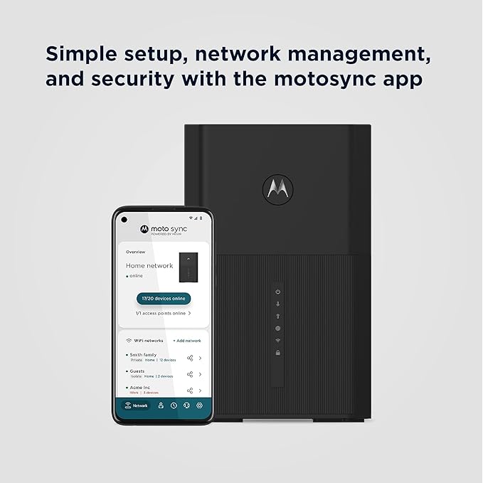 Motorola MG8725 WiFi 6 Router + Multi-Gig Cable Modem | 2-in-1 Device | Approved for Comcast Xfinity, Cox, Spectrum| Up to 6000 Mbps | DOCSIS 3.1 | AX6000