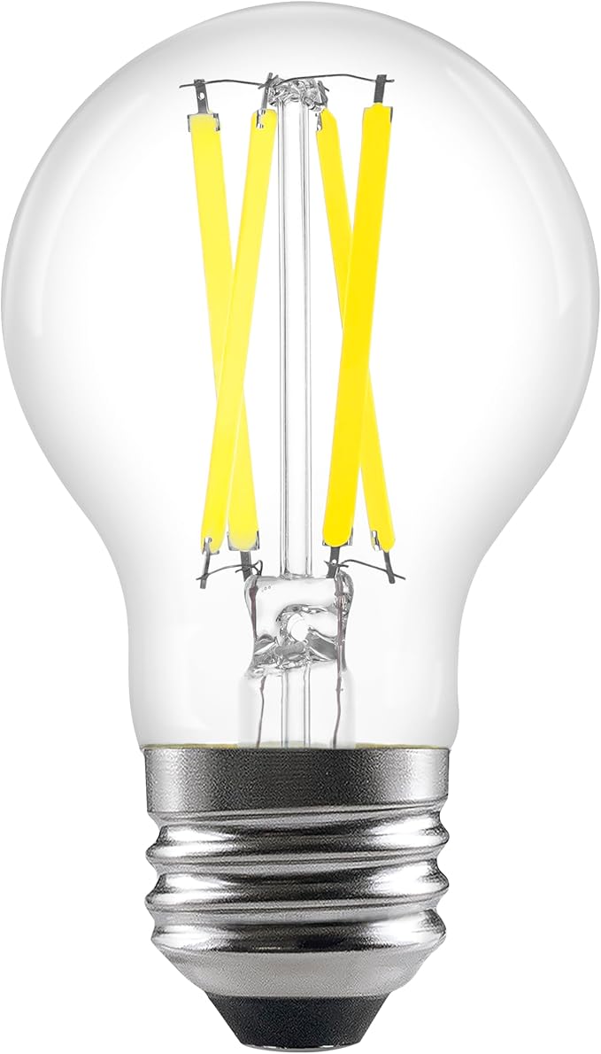 Sylvania LED TruWave Natural Series A19 Light Bulb, 100W Equivalent, Efficient 15W, 1600 Lumens, Medium Base, Dimmable, Clear, 5000K, Daylight - 2 Pack (42291)