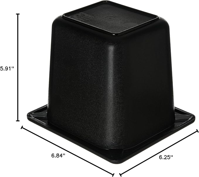 Carlisle CM110403 Coldmaster ABS Sixth-Size Food Pan, 6.84 x 6.25 x 5.91", Black