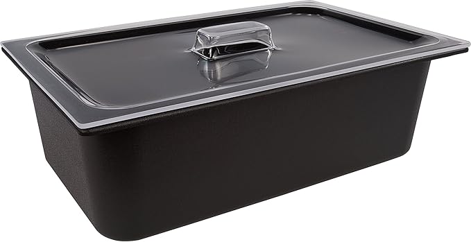 Carlisle FoodService Products CM110003 Coldmaster Plastic Standard Full-Size Food Pan, 15 qt. Capacity, 20.68" x 12.72" x 6.40", Black