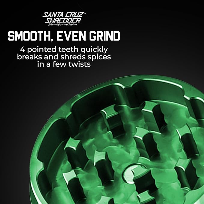 Santa Cruz Shredder Metal Spice Grinder Made in USA (Small (1.7 Inch), Green)