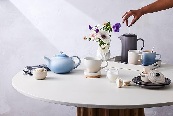 Le Creuset Stoneware 34 oz. French Press, Marble Collection