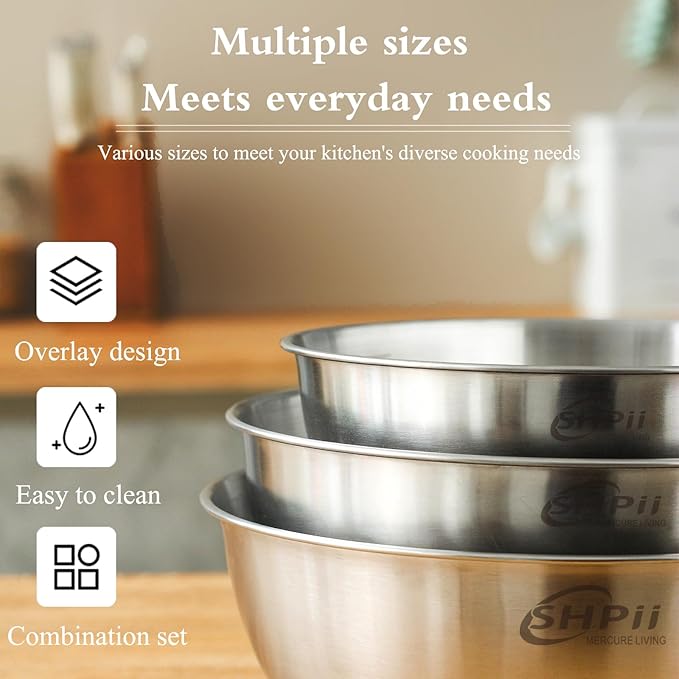 Thickened Stainless Steel Drainage Basket Set Kitchen Multifunction Drainage With Three Legs Stand(8.7 inch)