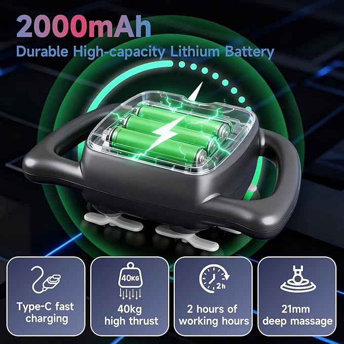 24 Haed Massage Gun, Massage Gun Deep Tissue with 9 Modes 99 Intensities, Quiet Multi Head Massage Guns for Backs, Shoulders, Legs, Foot and Full Body Muscle Pain Relief